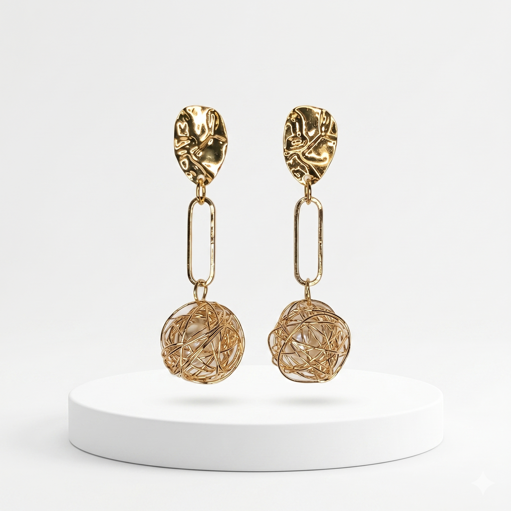 Premium 6 Pair Earrings Combo for Women | Gold Hoops, Crystal Floral, Geometric Studs & Pearl Drop Designer Earrings Set
