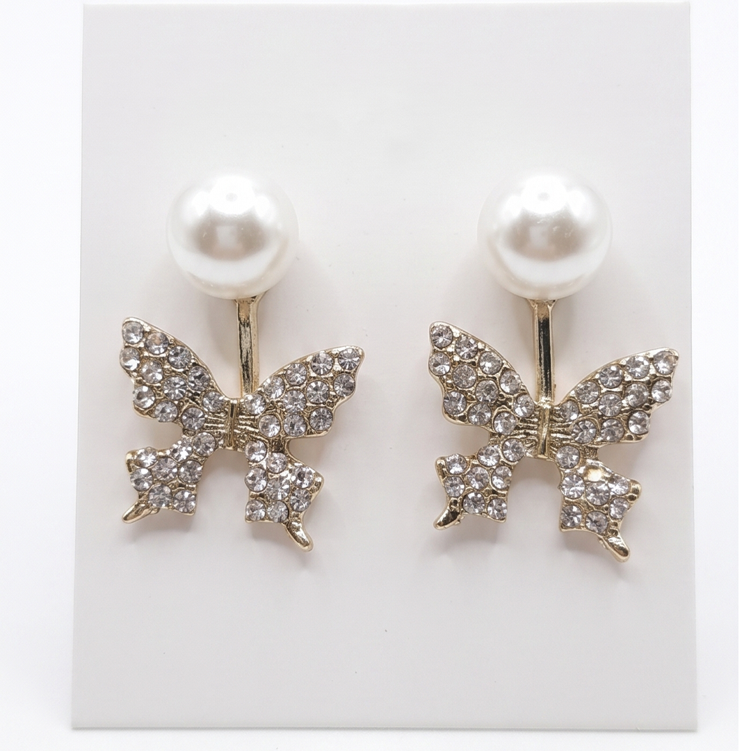 Pair of 6 Trendy Earring Combo Set for Women | Gold Hoops, Butterfly Pearl Earrings, Floral Green Studs & Statement Earrings | Stylish Jewellery Pack